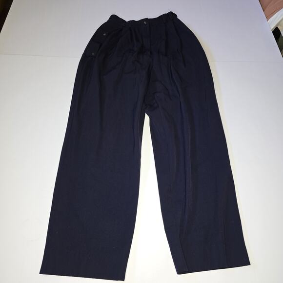 Gucci Vintage 80's 100% wool slacks Navy Blue size 46 hemmed